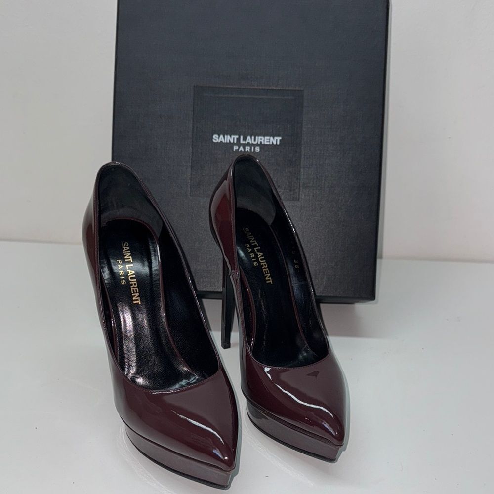 🔥Saint Laurent Paris Blown Heels Elegant Design Sz 8 USA 38eu New in box